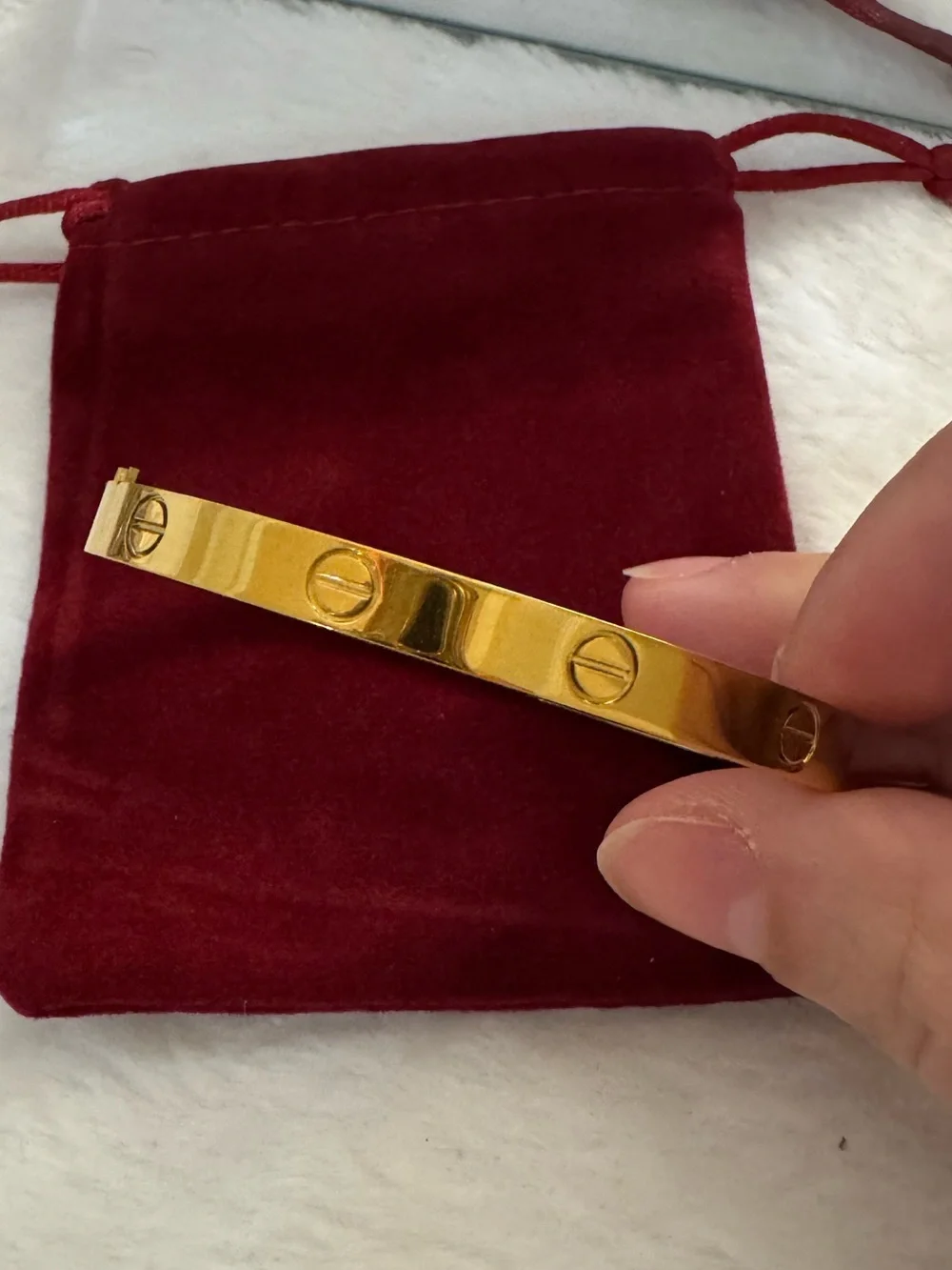 Gold Screw-Detail Bangle Bracelet - Women Accessories